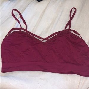 burgundy bralette